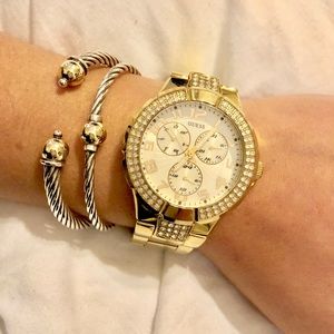 Gold Guess watch
